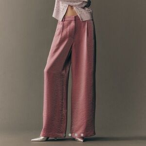 Shimmer Wide-Leg Pants in Orchid